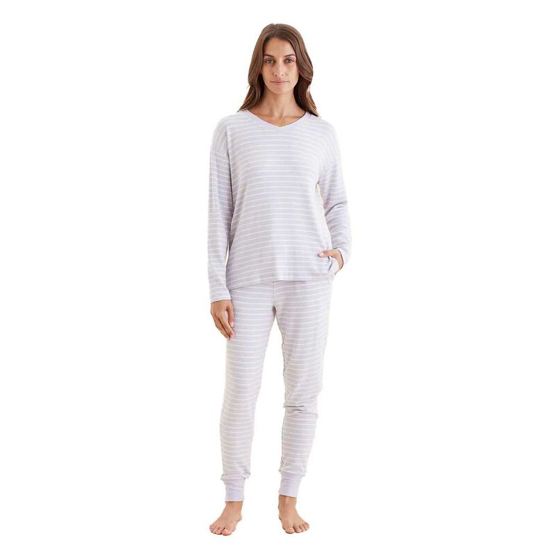 Papinelle Feather Soft V-Neck Ls Top And Jogger image number 0